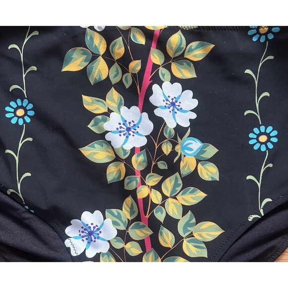 ETRO Milano BlackFloral Halter Neck High Waist Bikini Set NEW MSRP $850 Sz S/2-4 - Picture 6 of 12